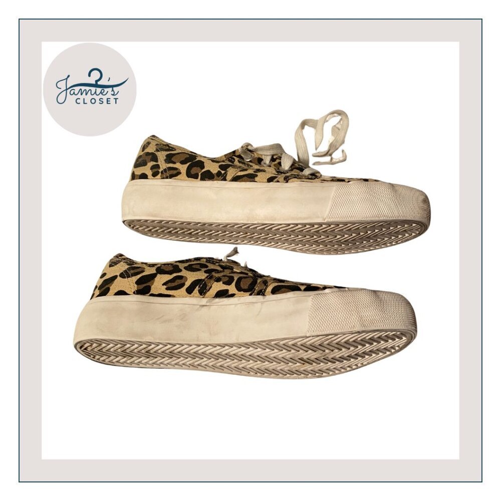 Leopard-Print Women's Canvas Sneakers – Size 8 🐆 - Picture 5 of 8